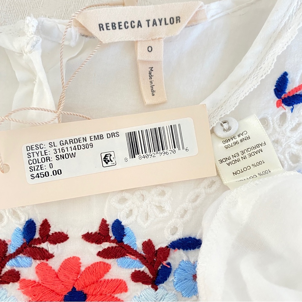 Rebecca Taylor White Embroidered eyelet Dress - Picture 10 of 13